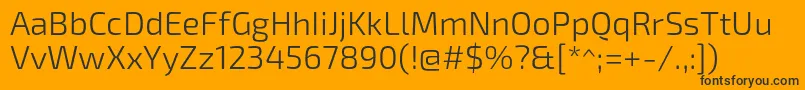 Exo2.0Light Font – Black Fonts on Orange Background