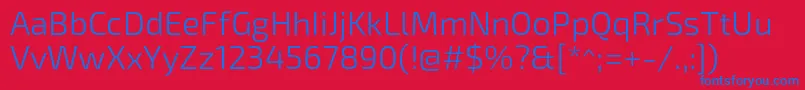 Exo2.0Light Font – Blue Fonts on Red Background