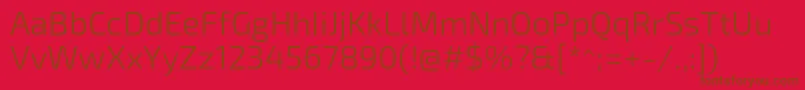 Exo2.0Light Font – Brown Fonts on Red Background