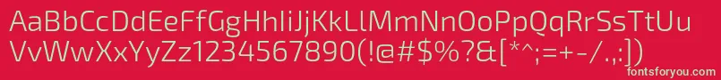 Exo2.0Light Font – Green Fonts on Red Background