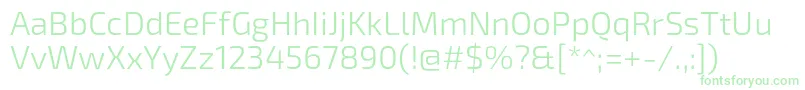 Exo2.0Light Font – Green Fonts on White Background