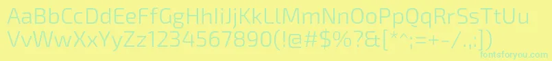 Exo2.0Light Font – Green Fonts on Yellow Background