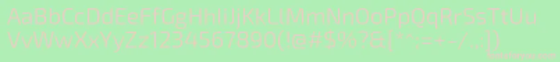 Exo2.0Light Font – Pink Fonts on Green Background
