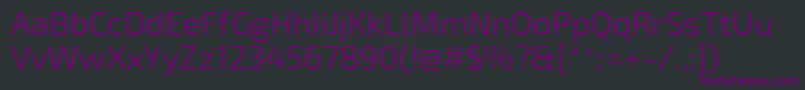 Exo2.0Light Font – Purple Fonts on Black Background