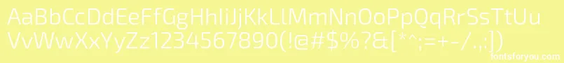 Exo2.0Light Font – White Fonts on Yellow Background