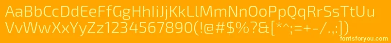 Exo2.0Light Font – Yellow Fonts on Orange Background