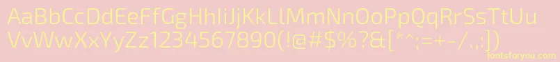 Exo2.0Light Font – Yellow Fonts on Pink Background
