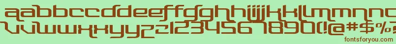 PhotonicaStraight Font – Brown Fonts on Green Background