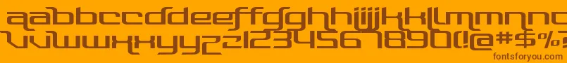 PhotonicaStraight Font – Brown Fonts on Orange Background