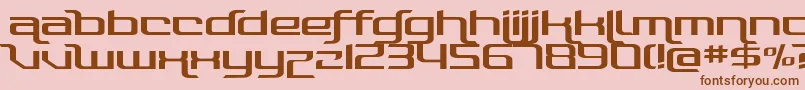 PhotonicaStraight Font – Brown Fonts on Pink Background