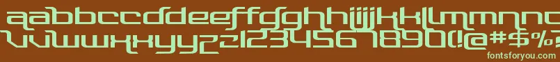 PhotonicaStraight Font – Green Fonts on Brown Background