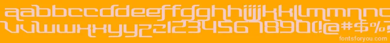 PhotonicaStraight Font – Pink Fonts on Orange Background