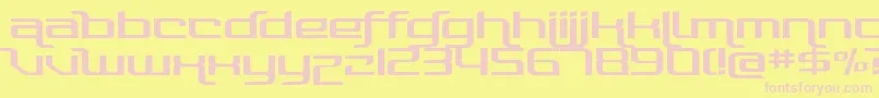 PhotonicaStraight Font – Pink Fonts on Yellow Background