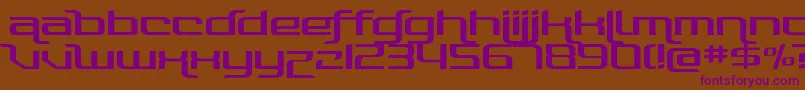 PhotonicaStraight Font – Purple Fonts on Brown Background