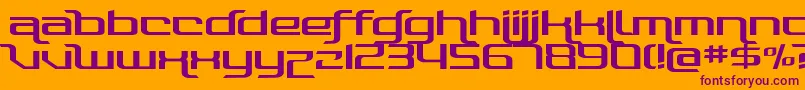 PhotonicaStraight Font – Purple Fonts on Orange Background