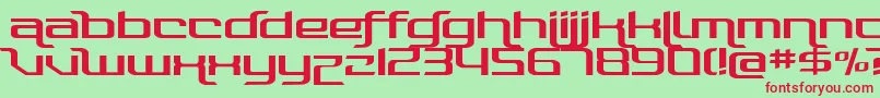 PhotonicaStraight Font – Red Fonts on Green Background