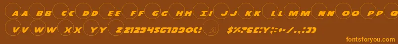 Dotcomp Font – Orange Fonts on Brown Background