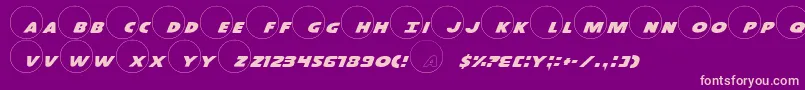 Dotcomp Font – Pink Fonts on Purple Background