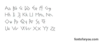 Überblick über die Schriftart Greekish