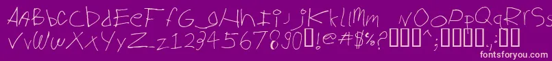 Biglog ffy Font – Pink Fonts on Purple Background