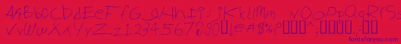 Biglog ffy Font – Purple Fonts on Red Background