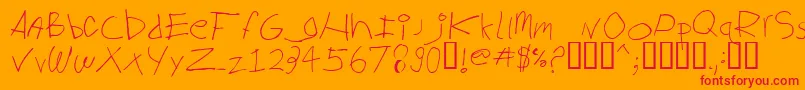 Biglog ffy Font – Red Fonts on Orange Background