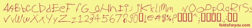 Biglog ffy Font – Red Fonts on Yellow Background