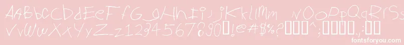 Biglog ffy Font – White Fonts on Pink Background