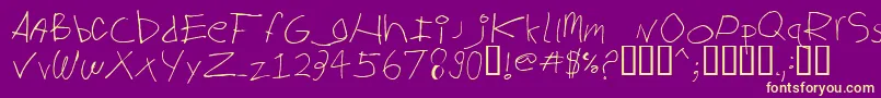 Biglog ffy Font – Yellow Fonts on Purple Background