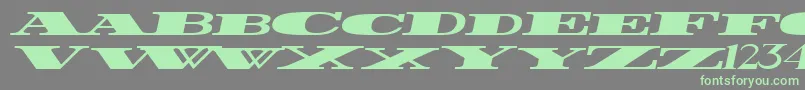 FatestWidestItalic Font – Green Fonts on Gray Background