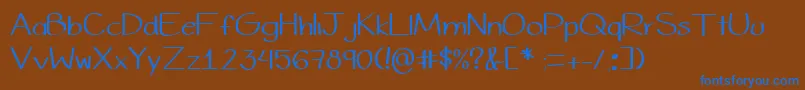 Valefont Font – Blue Fonts on Brown Background