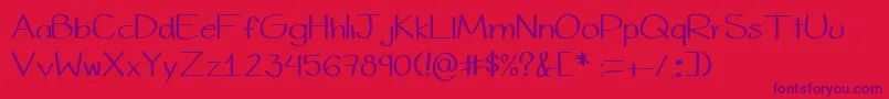 Valefont Font – Purple Fonts on Red Background
