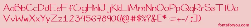 Valefont Font – Red Fonts on Pink Background