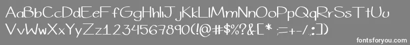 Valefont Font – White Fonts on Gray Background