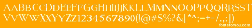 ModernSerifEroded Font – White Fonts on Orange Background