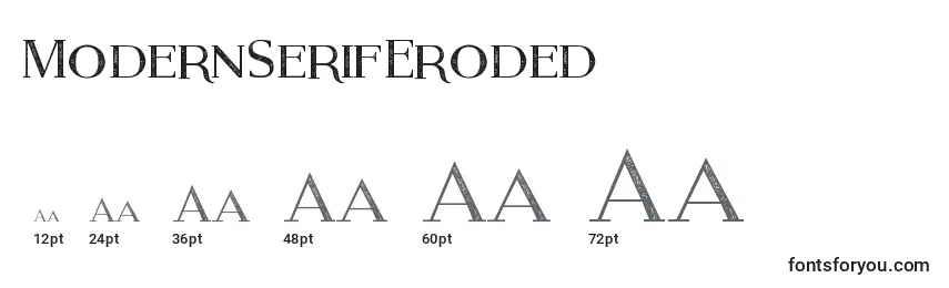 ModernSerifEroded Font Sizes