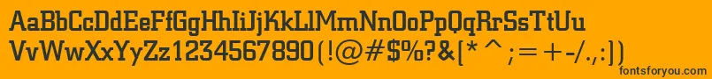 SquareSlabserif711MediumBt Font – Black Fonts on Orange Background