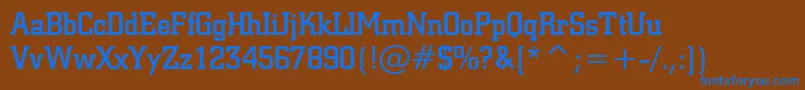 Шрифт SquareSlabserif711MediumBt – синие шрифты на коричневом фоне