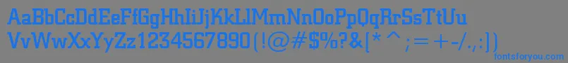 SquareSlabserif711MediumBt Font – Blue Fonts on Gray Background