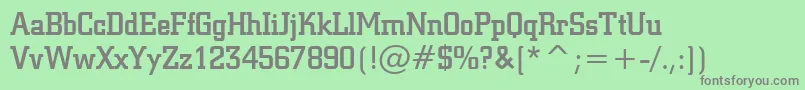 SquareSlabserif711MediumBt Font – Gray Fonts on Green Background