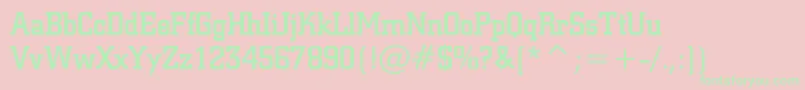 Шрифт SquareSlabserif711MediumBt – зелёные шрифты на розовом фоне