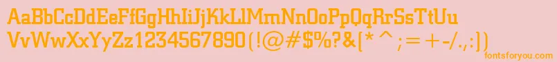 SquareSlabserif711MediumBt Font – Orange Fonts on Pink Background