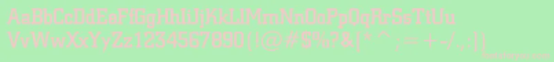 SquareSlabserif711MediumBt-fontti – vaaleanpunaiset fontit vihreällä taustalla