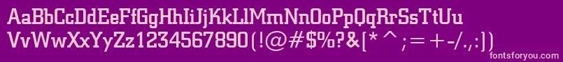 SquareSlabserif711MediumBt Font – Pink Fonts on Purple Background
