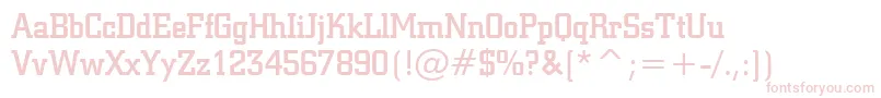 SquareSlabserif711MediumBt Font – Pink Fonts on White Background
