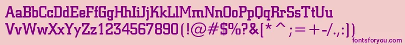 Шрифт SquareSlabserif711MediumBt – фиолетовые шрифты на розовом фоне