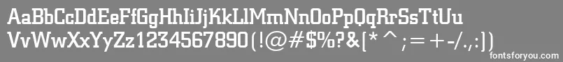 SquareSlabserif711MediumBt Font – White Fonts on Gray Background