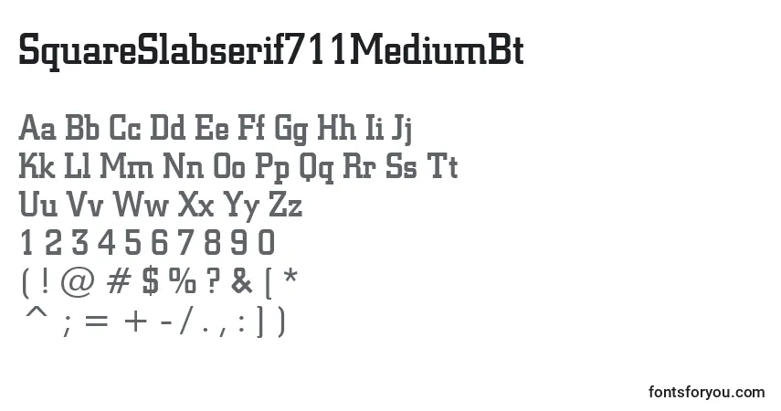 characters of squareslabserif711mediumbt font, letter of squareslabserif711mediumbt font, alphabet of  squareslabserif711mediumbt font