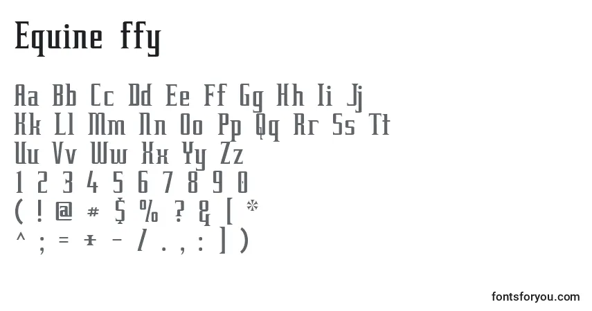 Шрифт Equine ffy – алфавит, цифры, специальные символы
