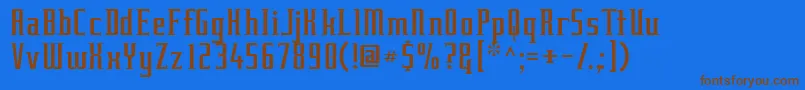 Equine ffy Font – Brown Fonts on Blue Background
